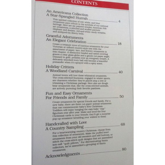 Better Homes and Gardens Christmas Ornaments by Nancy Reams 1991 - Picture 2 of 2